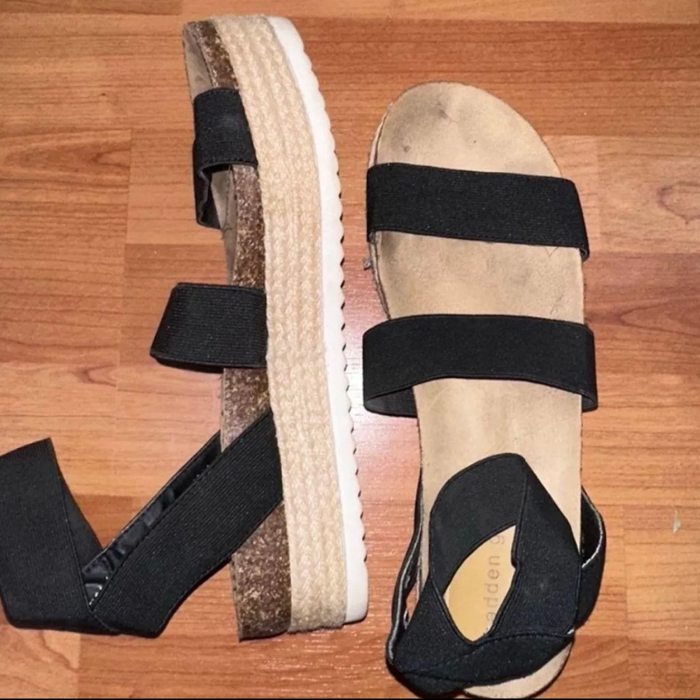 Women's Black Platform Sandals